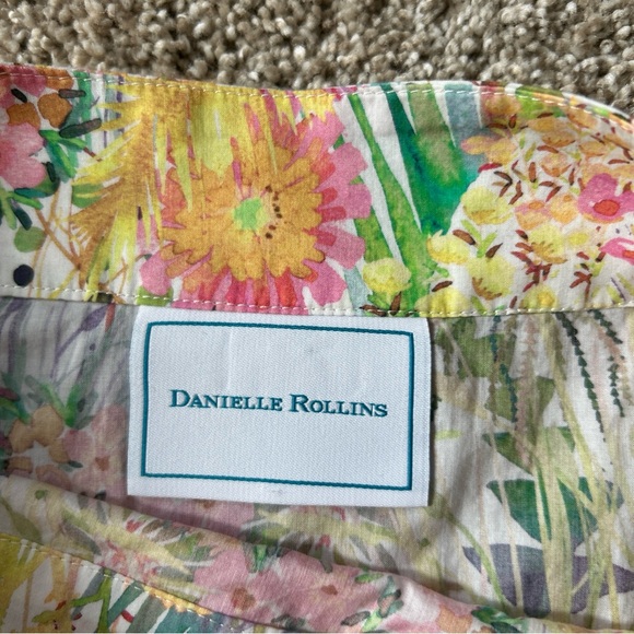 $199 DANIELLE ROLLINS size XS Audrey Top Liberty London  TRESCO WHITE  Fabric - Picture 7 of 9